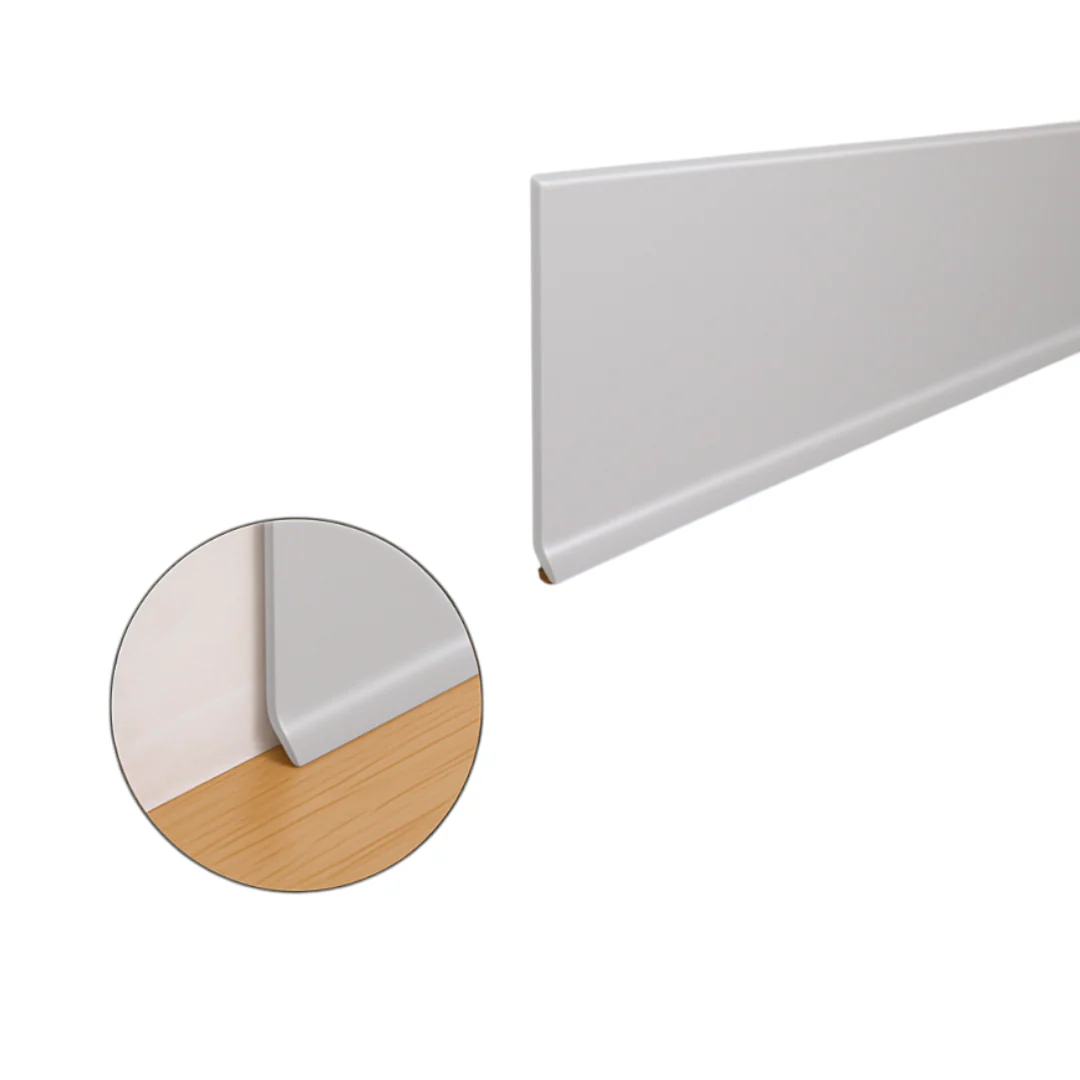 LÍNEA DE RODAPIÉ ADHESIVA DE 8 CM - ALUMINIO - 2.50ML