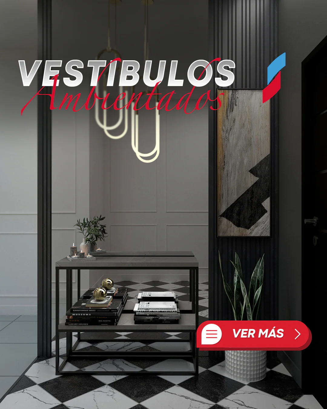VESTÍBULO AMBIENTADO B – 1.80M A 2.20M ANCHO x 2.90M ALTO. - Image 2